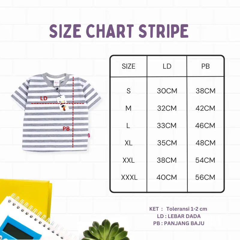 Kremo Kids - Kaos Salur Anak Laki Laki dan Perempuan Tara Stripe Series 1 - 12 Tahun (BLUE) 2