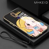 Gambar MHKEID Casing Hp untuk OPPO F11 F11 Pro Case Pola teh susu gadis kasing silikon Softcase Lanyard Pelapisan Samping Casing - Gaya1, OPPO F11 dari MHKEID MALL Kab. Tangerang 3 Tokopedia