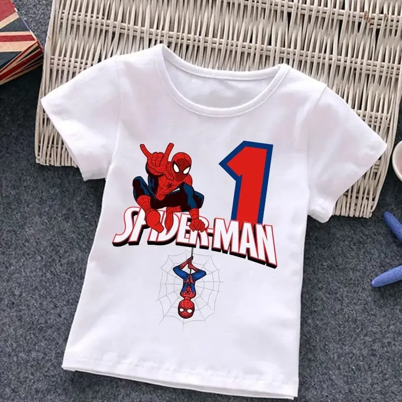 Herlin Collection_Kaos Couple Birthday Spiderm*n Black Shadow Angka_Kaos Atasan Anak dan Dewasa 0