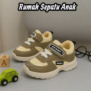 Sepatu Sneakers Anak Laki laki Model Fashion Sporty Varian Warna Usia 1-3 Tahun