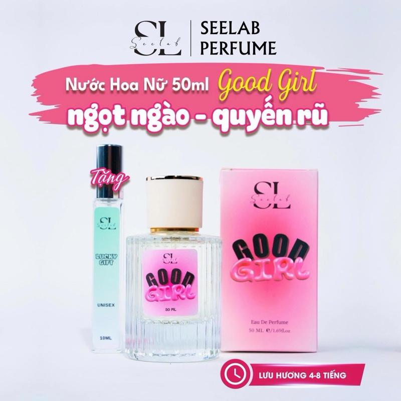 50ml Nước hoa nữ Good Girl - Ngọt ngào Vani Quyến rũ - Tặng kèm 1 chai nước hoa 10ml độc quyền Seelab