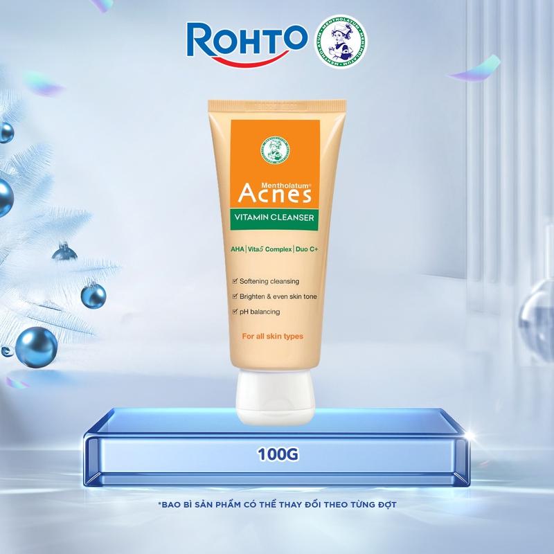  Kem rửa mặt hỗ trợ sáng da mờ thâm vitamin Acnes Cleanser 100g 