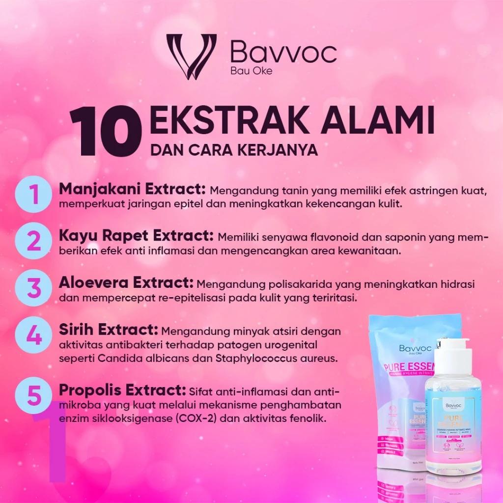 [EXCLUSIVE Candy] BAVVOC Pure Essence Feminine Wash Sabun Kewanitaan pH Balance Niacinamide Propolis Manjakani BPOM Membersihkan & Menyegarkan Area Kewanitaan