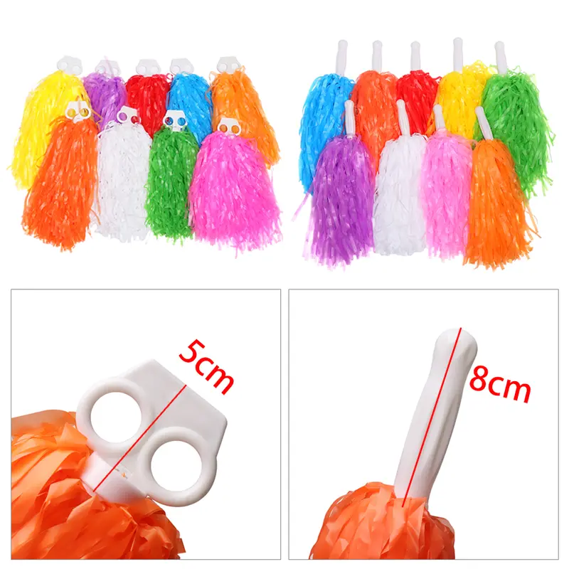 Bóng Chuyền Cổ Vũ, 1 Cặp, Thích Hợp Cho Các Cuộc Thi Lạ Mắt, Tiệc Múa Hoa, Trang Trí, Kích Thước Pom Pom Cổ Vũ, Đồ Dùng Thể Thao Câu Lạc Bộ, Bóng Chuyền Cổ Vũ 0