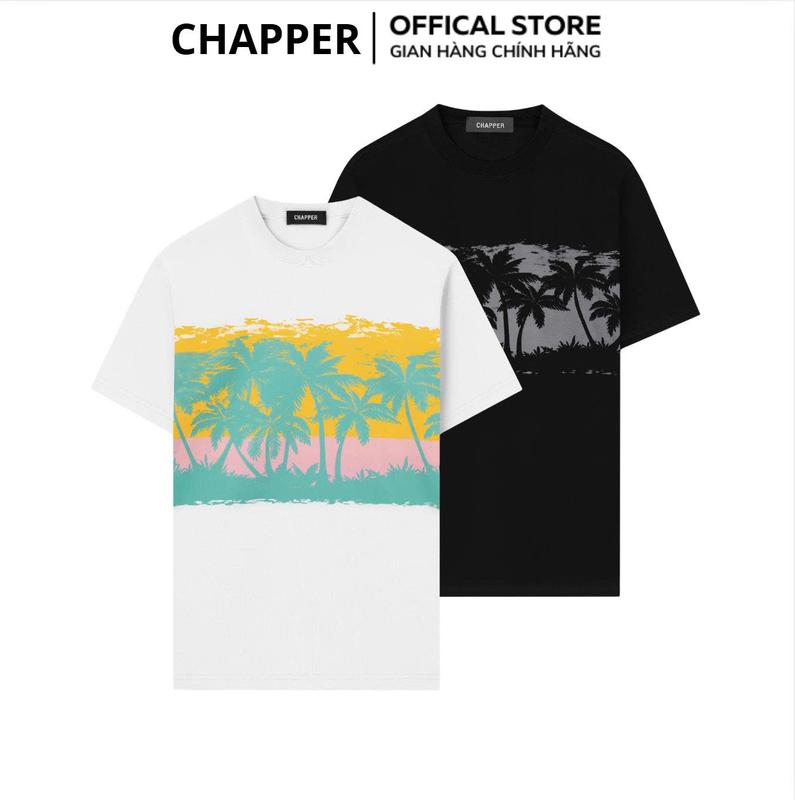 Áo thun nam nữ CHAPPER cổ tròn Hawaii, vải 280gsm thoáng mát, form Unisex - APCP019 Menswear Cotton