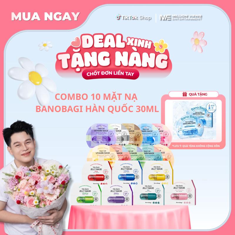 - Combo 10 Miếng Mặt Nạ Bano:Bagi| Mặt Nạ Vita Genic Jelly, Stem Cell Vitamin Mask Hàn Quốc mẫu mới 30ml