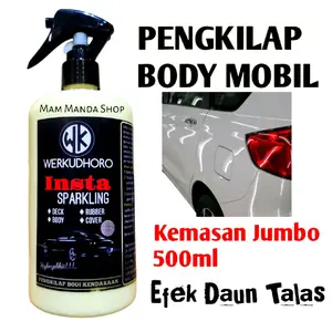 Insta Sparkling 500ml / Pengkilap Mobil Putih Hitam Merah Silver Doff Gloss / Efek Daun Talas car kendaraan  paint  Kain