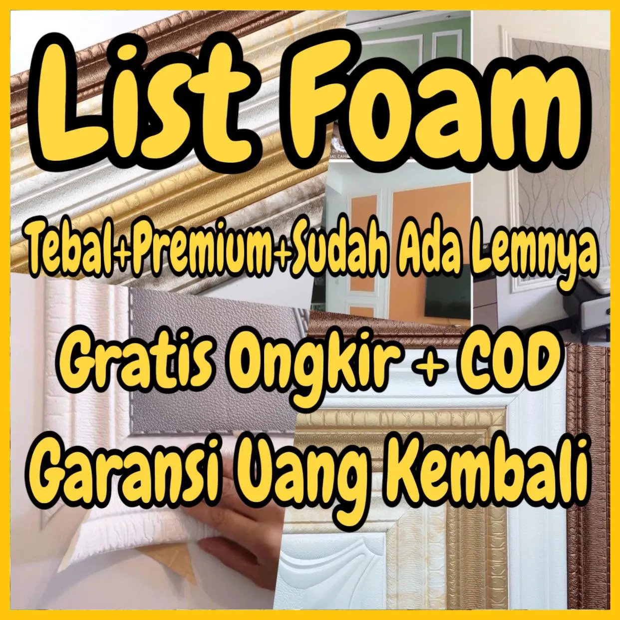 Wall Border List / Wallborder Foam 3D / List dinding 3D