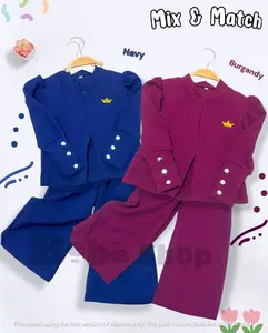 Baju anak perempuan model celana kulot inara  lengan panjang  Terbaru 2025 usia 1 sampai 12 tahun bahan knit premium banyak pilihan warna