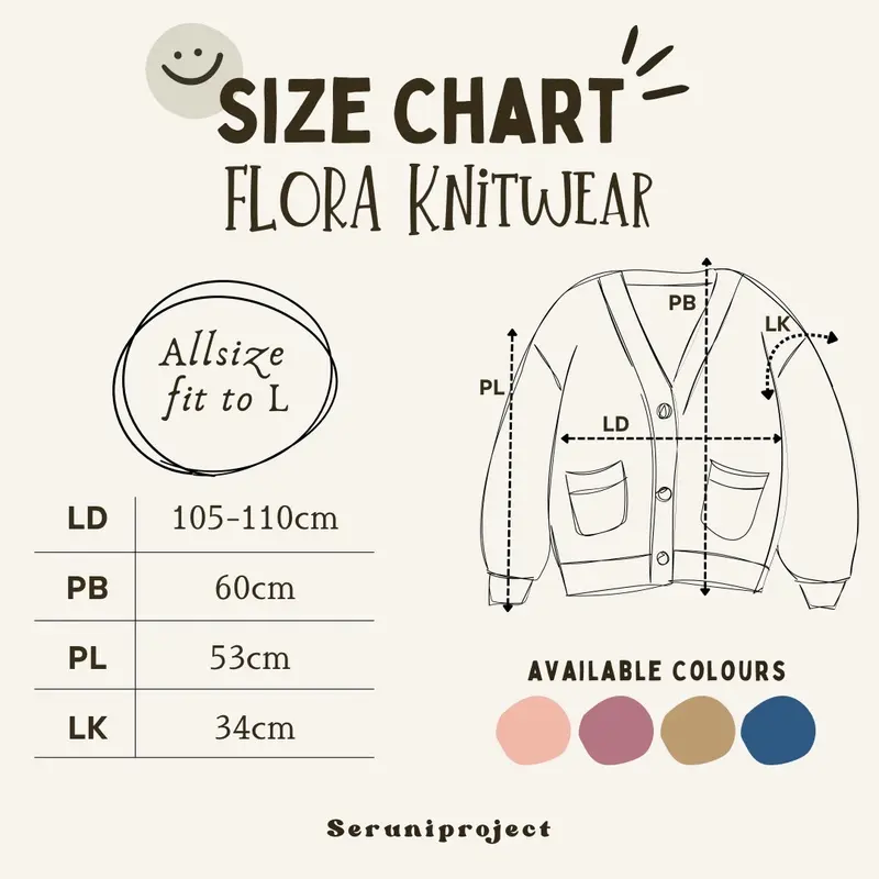 Flora knit cardi outer korean sweater flower by Seruni project 8