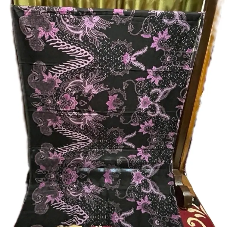 Kain batik katun premium warna ungu lillac mtf baru bs buat kmeja blus rok dll dress dll 0