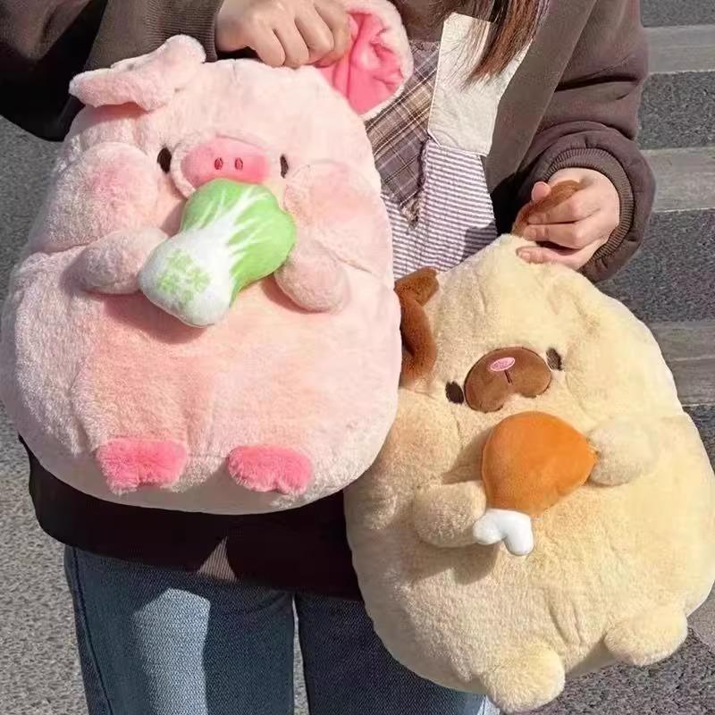  Đồ Chơi Nhồi Bông Cún chó Con Mũm Mĩm Búp Bê Lợn Củ Cải Dễ Thương Búp Bê Thỏ Cà Rốt Gối Ôm Quà Sinh Nhật Gối Nhồi Bông Búp Bê Quà Tặng 