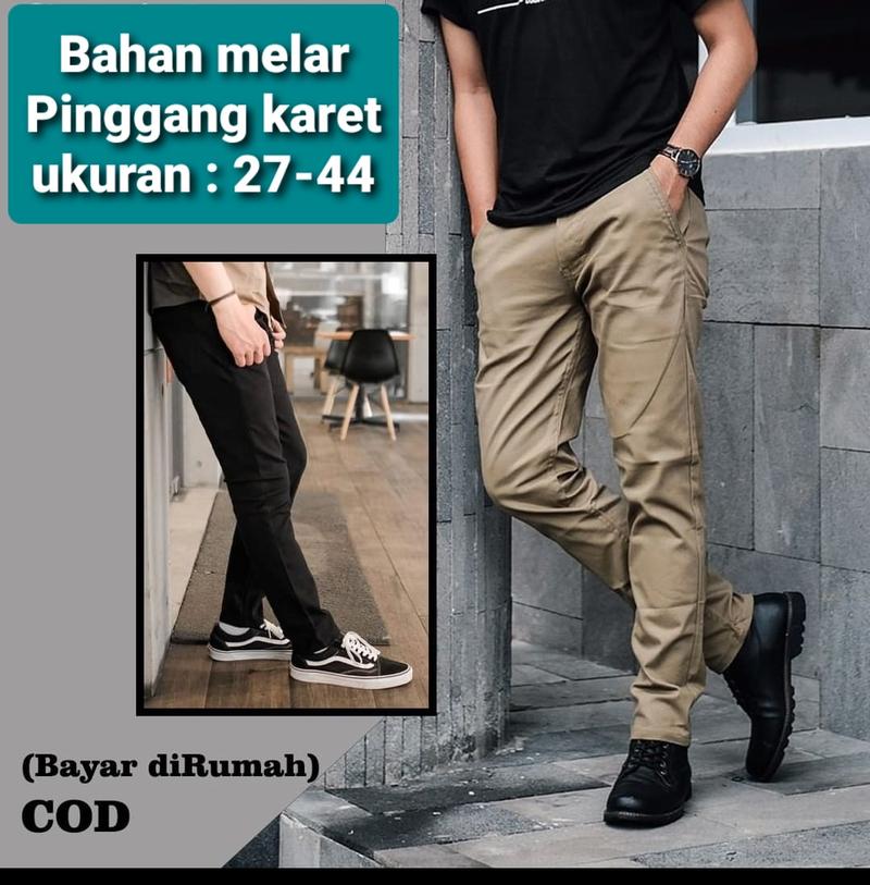 Product Introduction of CELANA CHINOS PANJANG PRIA BAHAN MELAR PINGGANG KARET CELANA CHINOS PRIA CELANA CHINO CELANA PANJANG PRIA Diamond Katun Dewasa Cowok 13
