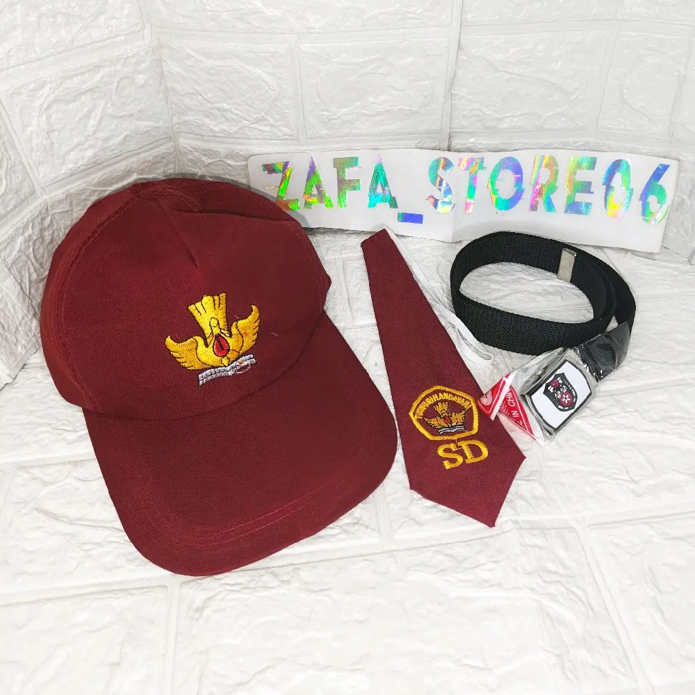 SET topi dasi sabuk sekolah SD Murah Praktis