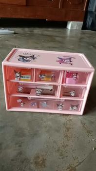 Product Review of Snager Rak Penyimpanan Serbaguna Kuromi Stiker DIY Kotak Organizer Tempat Aksesoris KTK02 Plastik Biru Putih from E** C**a 0