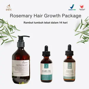 B'NITE Rosemary Hair Grow Package - Paket Perawatan Haircare Penumbuh Rambut, Treatment Mengurangi Rambut Rontok