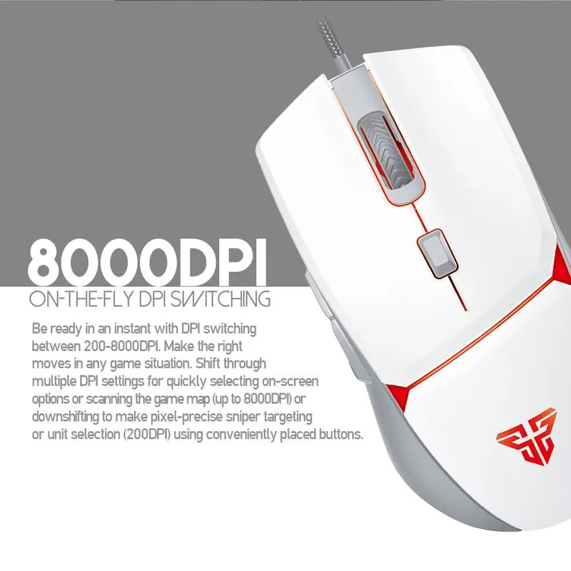 Mouse Gaming Macro Fantech VX7 Crypto RGB Gaming Mouse Computer 2