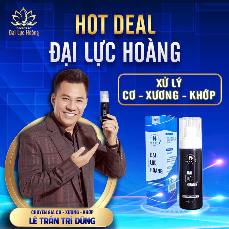  Dầu xoa bóp Đại Lực Hoàng Lê Dũng hỗ trợ phục hồi cơ xương khớp an toàn lành tính không nóng tan bầm sưng bản mới 120ml 