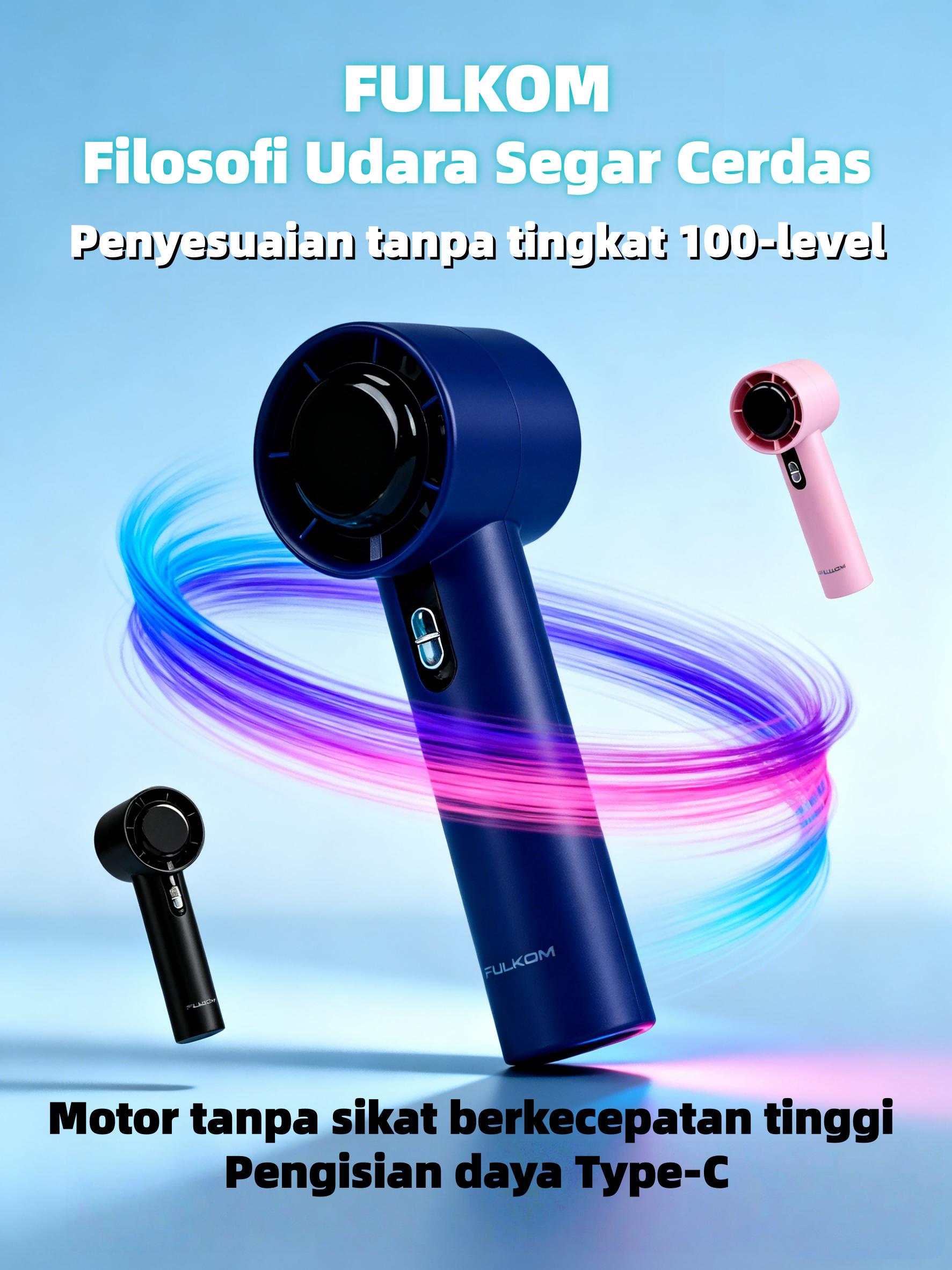 FULKOM FF638 Kipas Angin Turbo Mini Portable 100 Speed Digital Display Baterai Besar Handheld Fan Ukuran HP Travel Friendly Aman Masuk Pesawat FULKOM FF638 Kipas Angin Turbo Mini Portable 100 Speed Digital Display Baterai Besar Handheld Fan Ukuran HP Travel Friendly Aman Masuk Pesawat