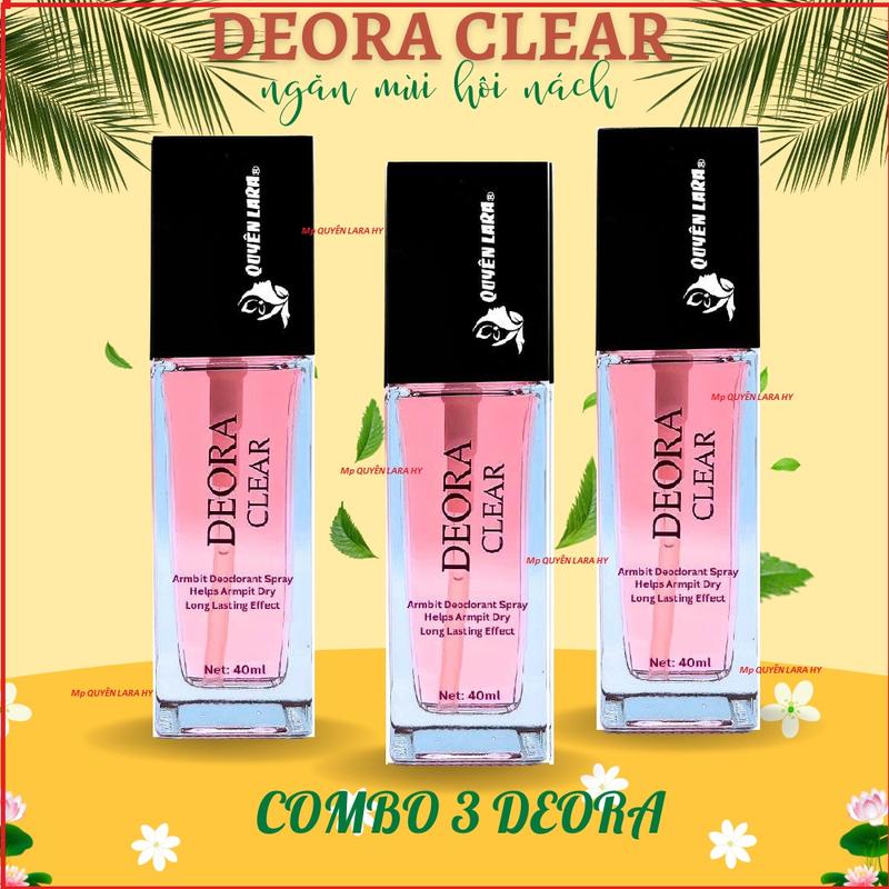 combo 3 lọ xịt Deora clear  - khử mùi hôi nách hôi chân, hương nước hoa Nữ xit nach Women