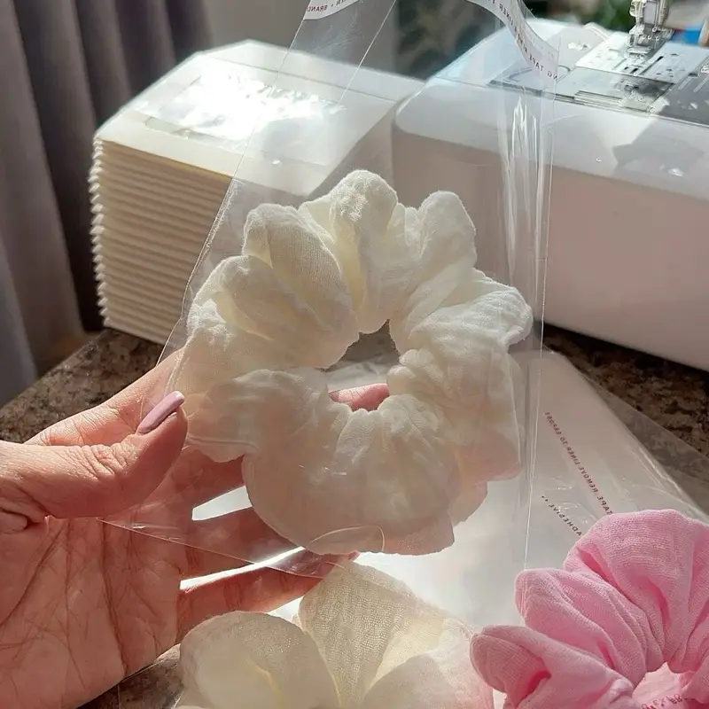 Ikat rambut korean style scrunchie satin 2