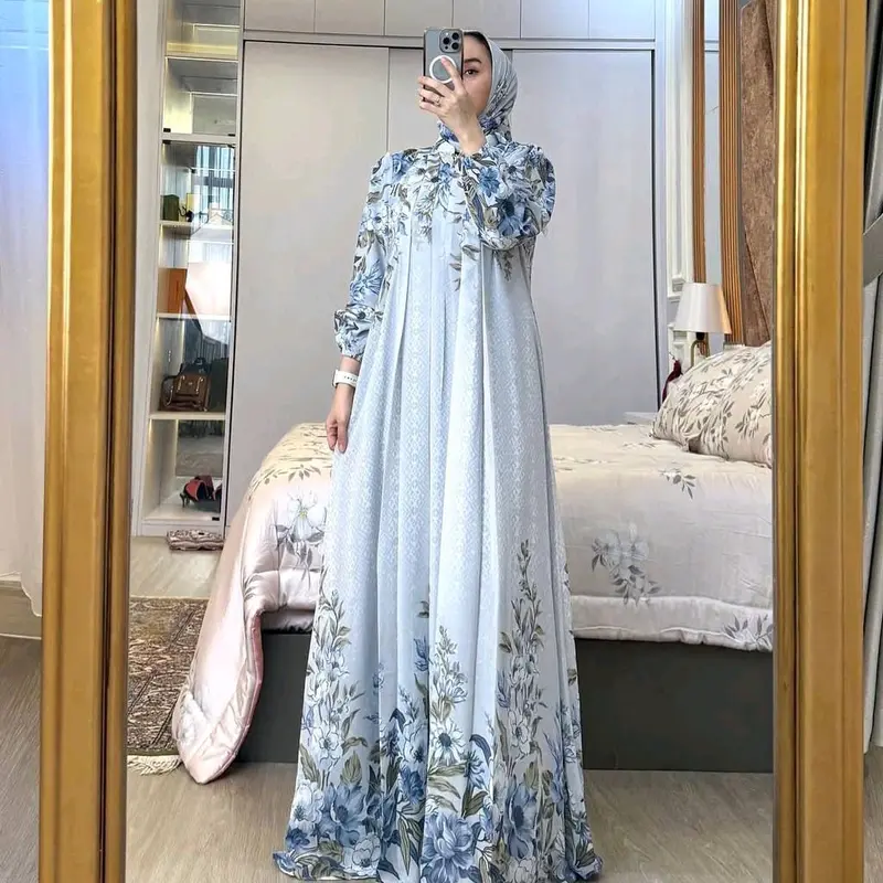 Gamis set hijab arsyila gamis wanita dress mewah busui friendly gamis elegan setelan hijab gamis wanita Panjang rayon Diamond gamis Motif Muslim Rayon Nyaman 3