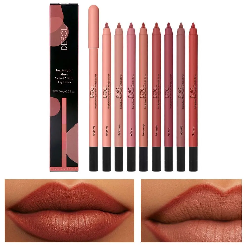 New Waterproof Matte Lipliner Matte Long Lasting Lip Liner Smooth Non-stick cups Velvet Lip Liner Pencil