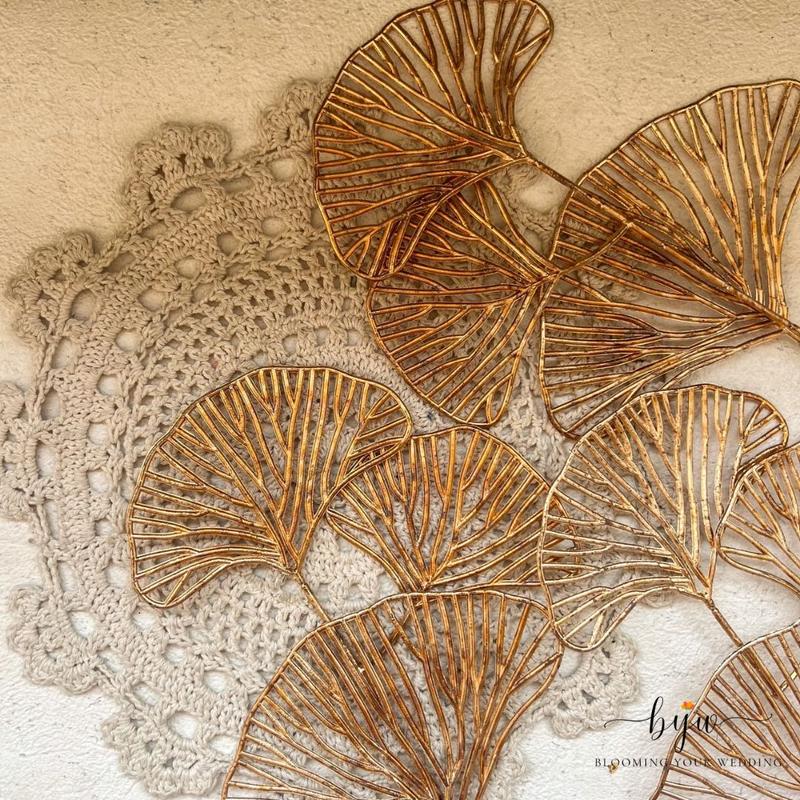 Golden Leaves | Bunga Emas | Properti Foto dekorasi foto wedding keepsake 3