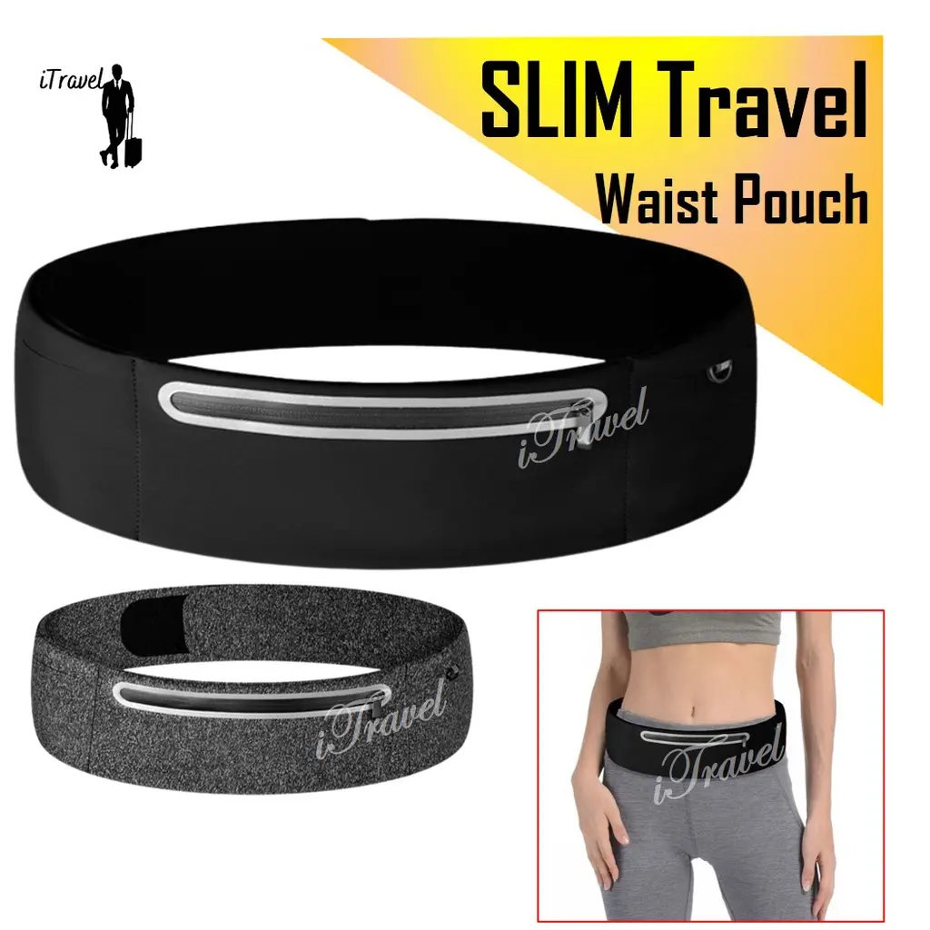 🔰SG SELLER🔰 Running Belt Invisible Mobile Phone Money Belt Travel Pouch Jogging Bag Gym Sports Waist Pack Ultra Slim
