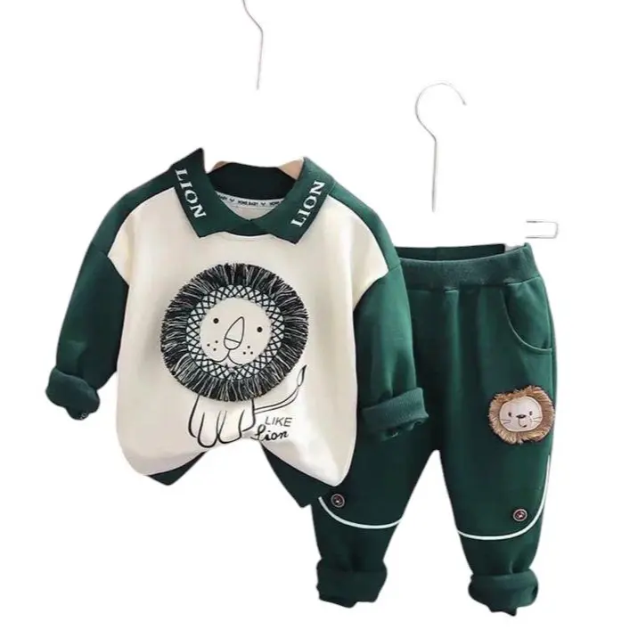 Setelan Joger Anak Laki-Laki Lion 1-5 Tahun - Fashion Katun dengan DTF Sablon Kuat - Bayi