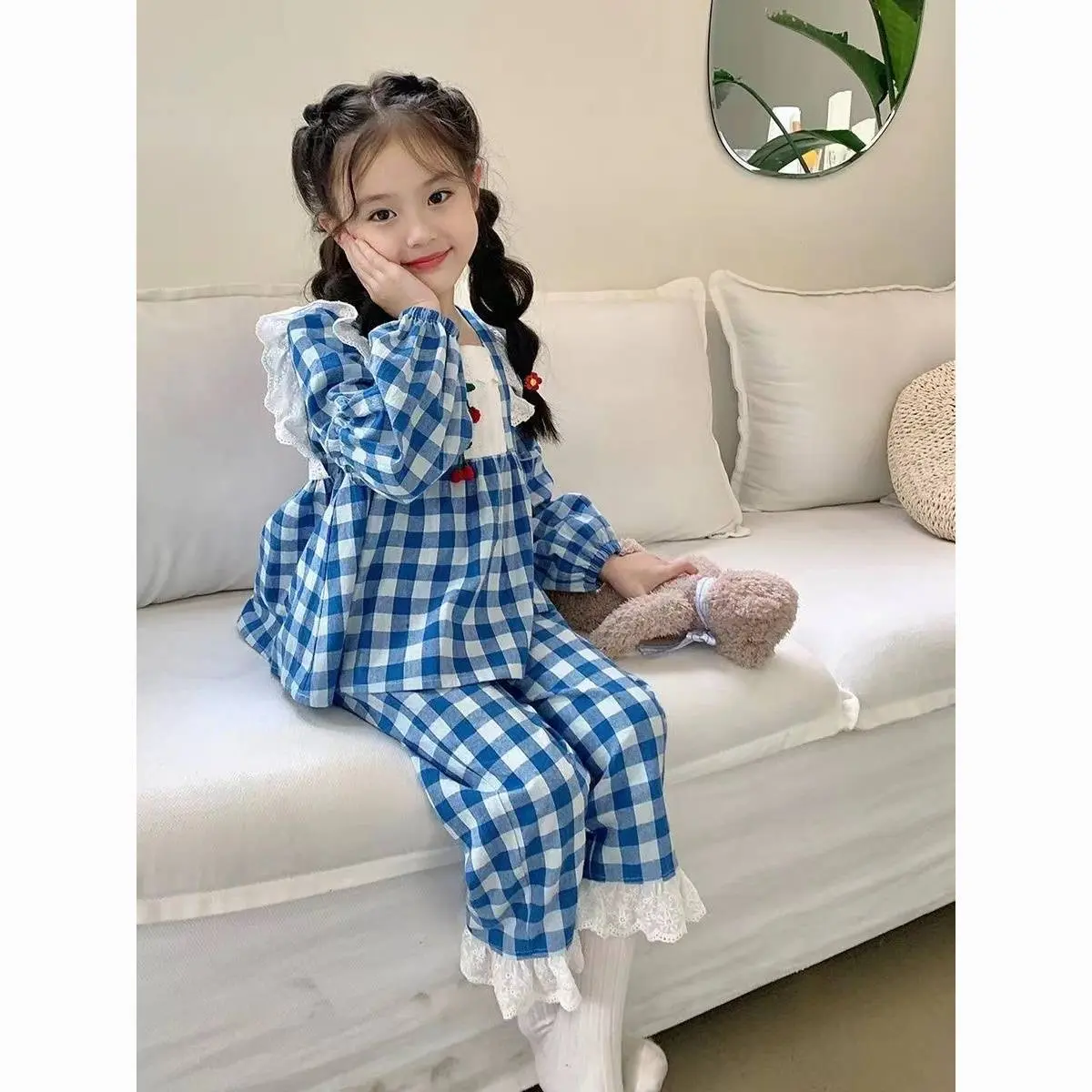 Bộ Đồ Ngủ, Bộ Quần Áo Mặc Nhà Thường Ngày Dễ Thương Cho Trẻ Em, Hàng Mới Về 2024