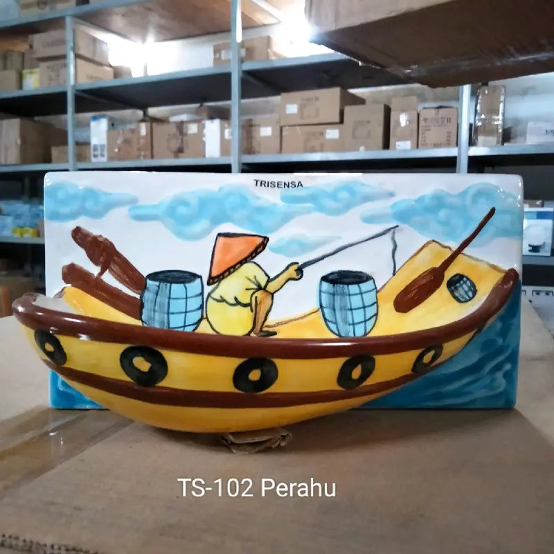Tempat sabun keramik karakter Kamar mandi 5