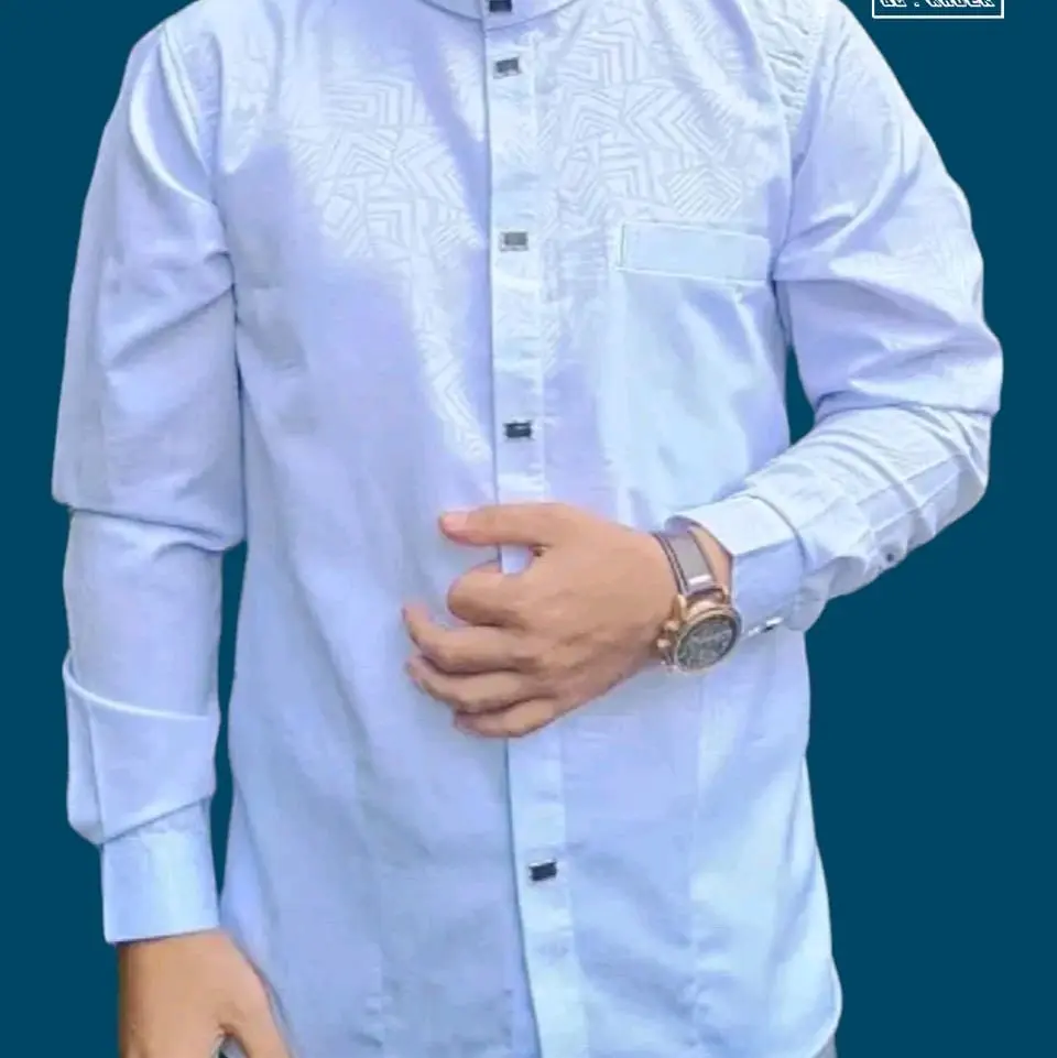 baju kemeja baju termurah kemeja sultan busana muslim abu biru koko embos nyaman Formal
