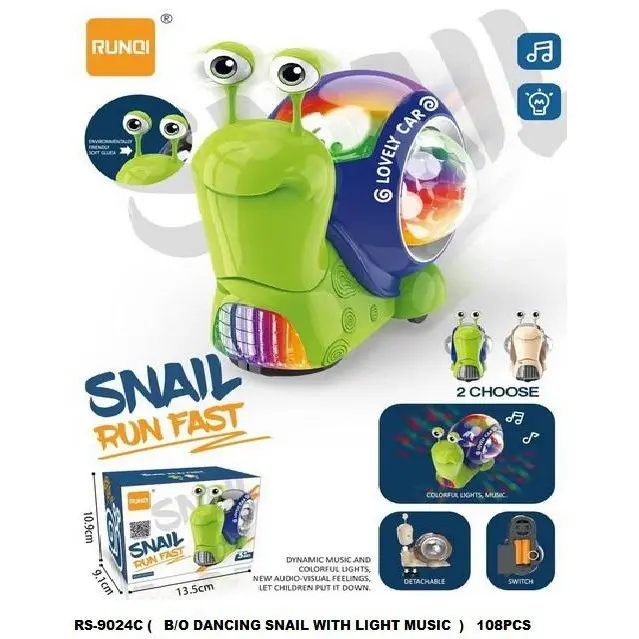 SYARIAH TOYS MAINAN EDUKATIF ANAK HERMIT SNAIL GEAR SIPUT KEONG MUSIK LAMPU 3D Bergerak Edukasi 5