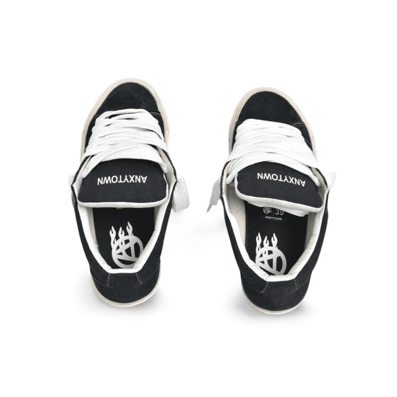 Sepatu Anxytown Dumbz Puffy - Black White 1