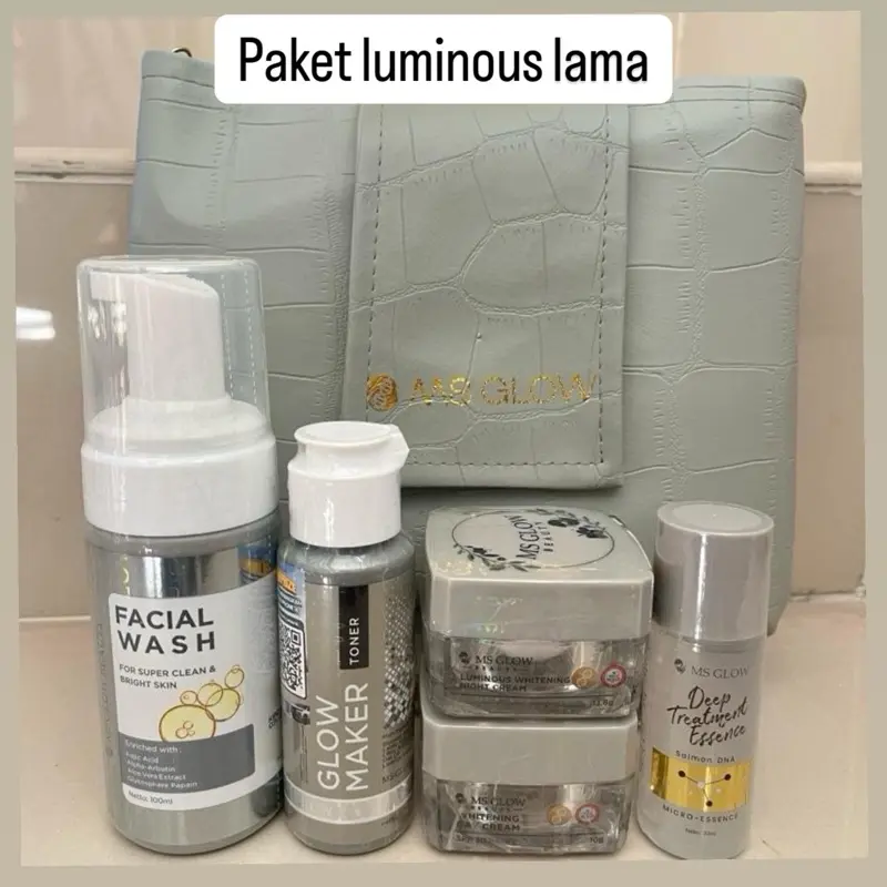 Ms glow paket wajah isi 5 type LAMA  free dte mini 6
