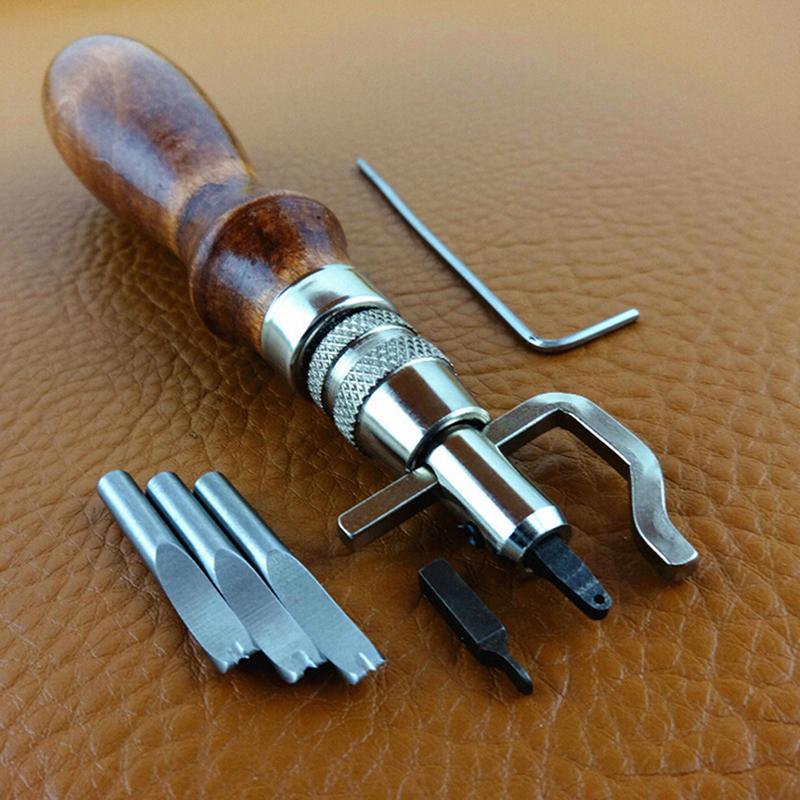 Product Introduction of 7 in 1 Multipurpose Leather Craft Tool Sew&Crease Leather Edge Beveler Tool Set 37