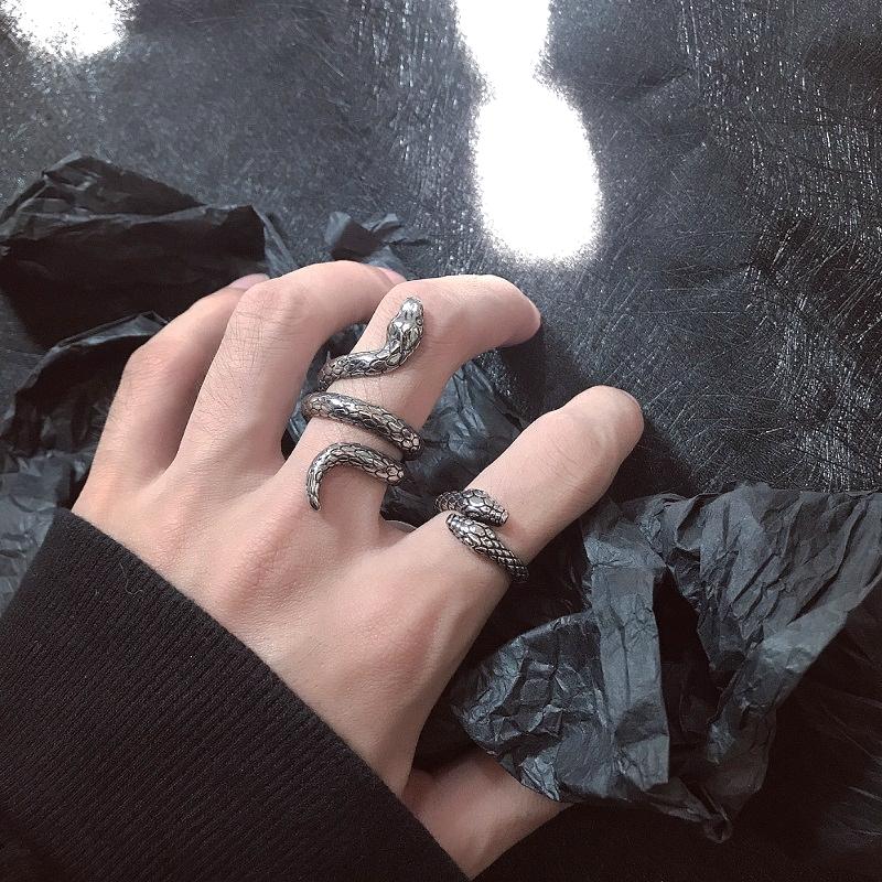 Nhẫn Rắn, Màu Tối, Dành Cho Nam Và Nữ, Sành Điệu Và Ngầu, Phụ Kiện Nhẫn Hip Hop