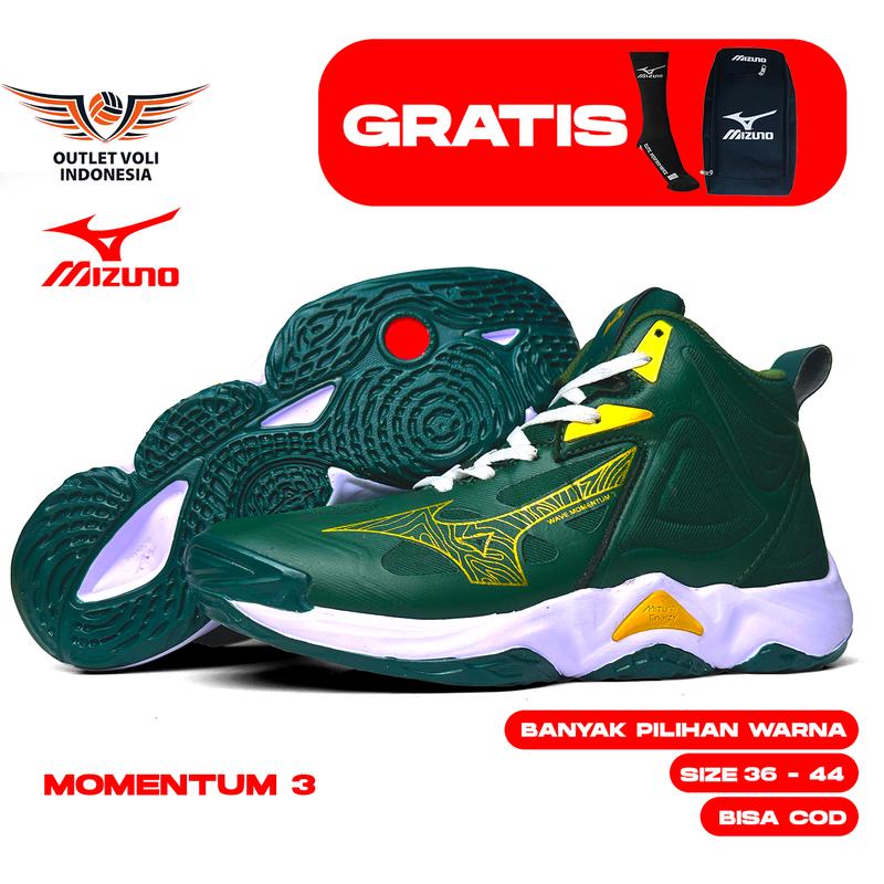 Sepatu Voli Mizuno Wave Momentum 3 Navy Green Volley Mizuno Promo Sepatu Volley Sepatu Sepatu Mizuno Wave Momentum Pria 5