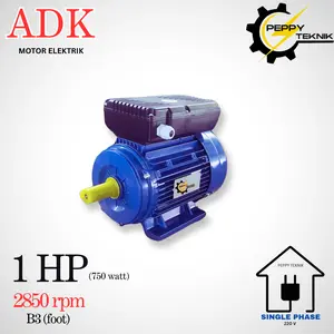 ADK Motor 1 HP (750 watt) 2 Pole (2850 rpm) Single Phase B3