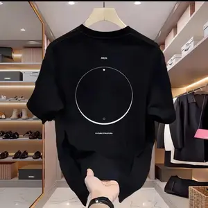 Casual Summer Retro Print T-shirt ComfortableCotton Loose Fit Perfect untuk Pasangan dan  Gaya Jalanan Fashion untuk Pria dan Wanita Soft Tee 1231A50 Bahan 100% Katun Leher Bulat Potongan Longgar Combed Hitam Atasan Navy Polos Lokal