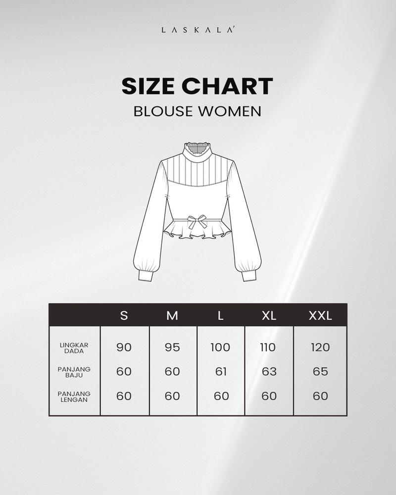 Product Introduction of Laskala Woman Rafa Blouse Batik Putih Lengan Panjang 0