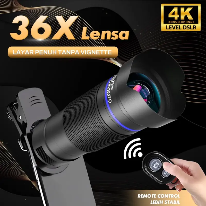 Hot Sale] Phone Camera Telecope Lens 36X Telephoto 3in1 Zoo Shop