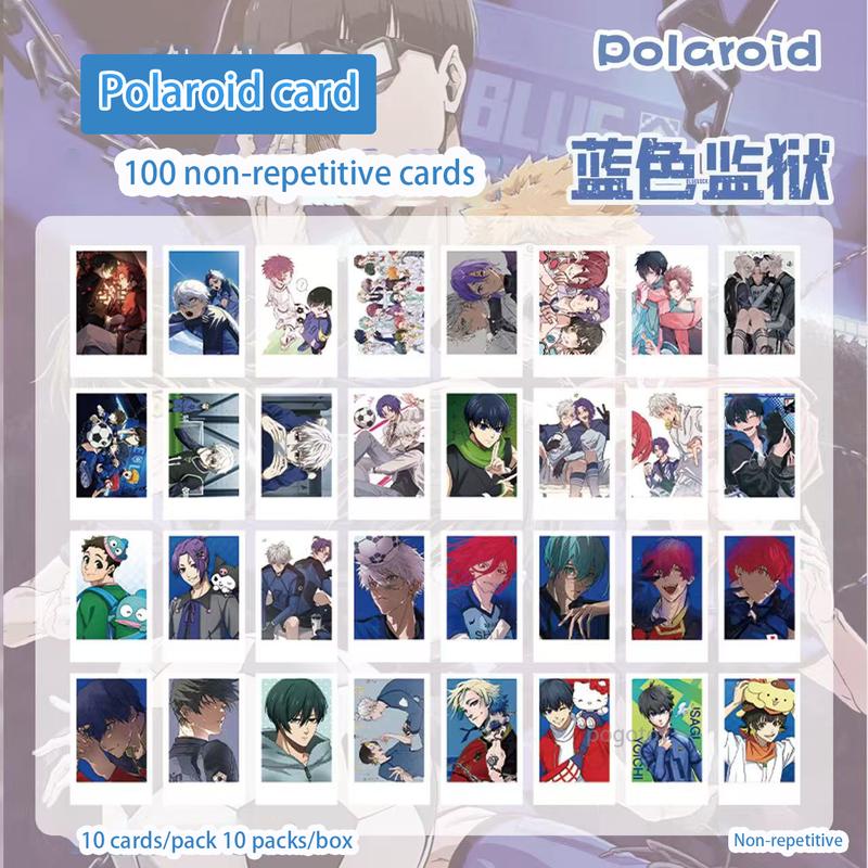Thẻ Polaroid Blue Lock, 100 chiếc, Thiết kế Rin Itoshi Nagi Seishiro, Hộp ngẫu nhiên, Thẻ Lomo, Thiết bị ngoại vi Anime 2