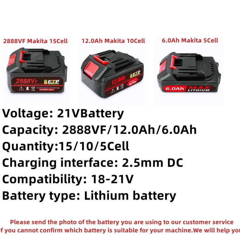 88V/388VF Cordless Drill Battery Rechargeable Lithium Li-Ion Battery/Angle Grinder/Electric Wrench/Car Washer/Chain saw 5