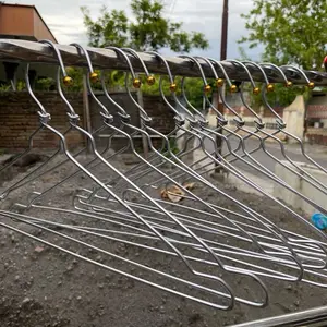 24 PCS HANGER KAWAT / GANTUNGAN BAJU STAINLESS ANTI KARAT TEBAL 2,3mm PANJANG 41cm Pakaian