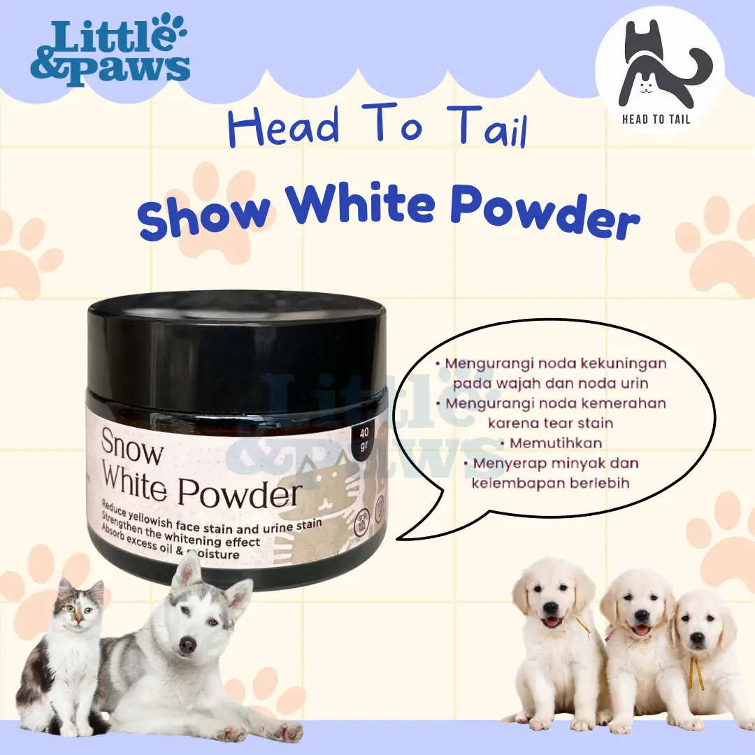 Head To Tail Snow White Powder Tear Stain Remover Pembersih Mata Anjin