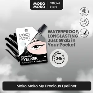 Moko Moko My Precious Eyeliner Fearless Black Hitam Waterproof Long-lasting Travel Friendly 2.5ml