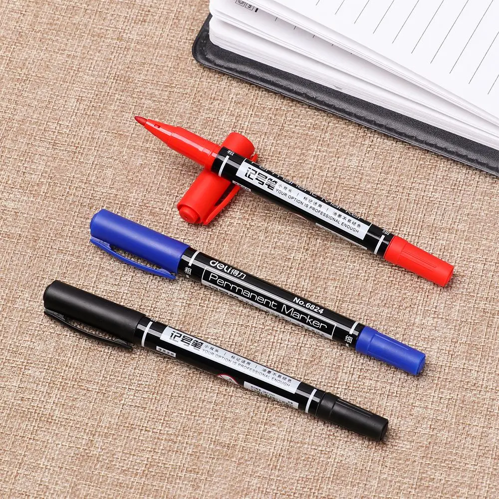 homeh 1/3pcs Calligraphy Hook Line Permanent Fast Dry  Sketch Pens Fine Point Twin Tip Marker