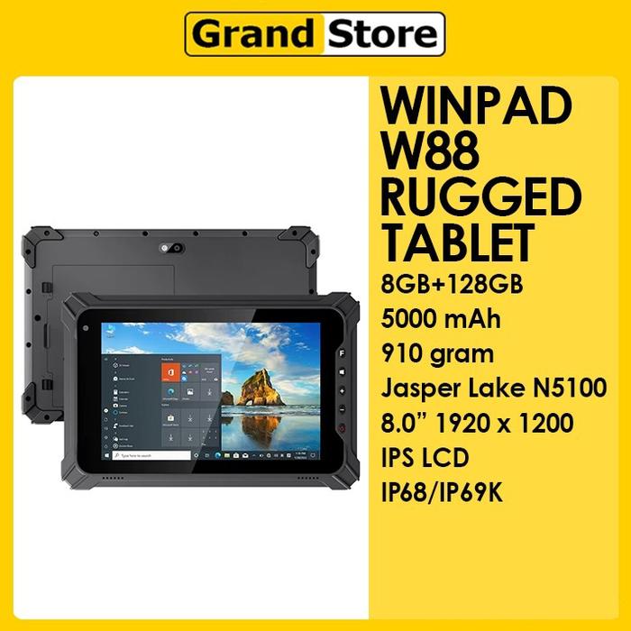 Jual Rugged Tablet WinPad W88 4G LTE 8GB RAM + 128GB ROM Windows 11 Pro ...
